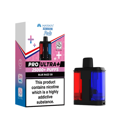 BLUE RAZZ GB - UK - HAYATI 25000 - POD - 5 Pack