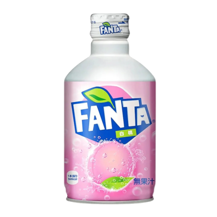 WHITE PEACH - JAPAN -  FANTA- 300ML - METAL BOTTLE - 24 Pack