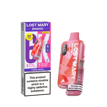 CHERRY BERRY - UK - LOST MARY - BM6000 - REFILLABLE KIT - 5 Pack