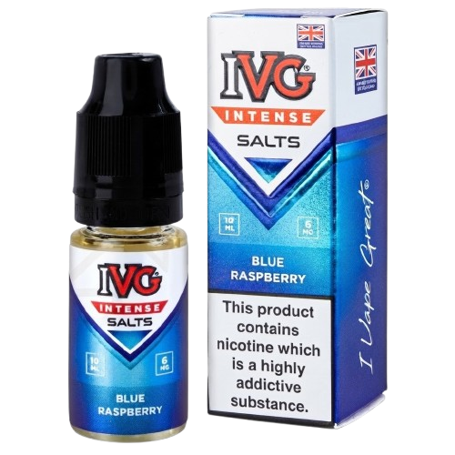 BLUE RASPBERRY - UK - IVG INTENSE - 6mg LIQUID - 10 PACK
