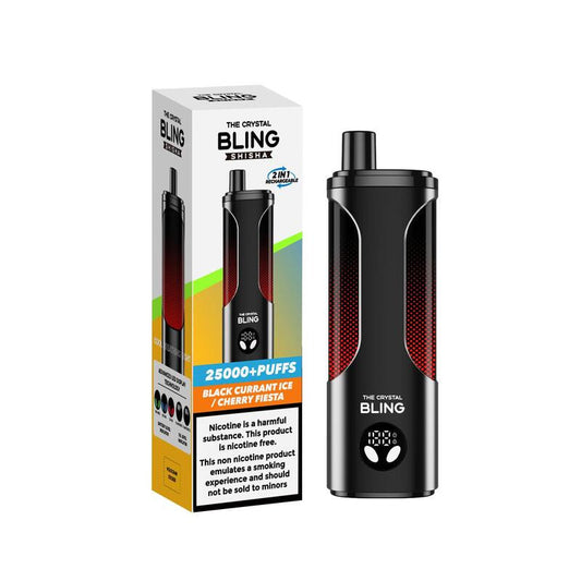 Bling Shisha 25K Big Puffs Kits - Blackcurrant Ice / Cherry Fiesta
