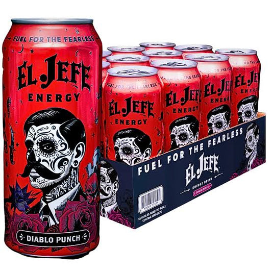 DIABLO PUNCH -  EL. JEFE ENERGY DRINK - 473ML - CAN - 12 Pack