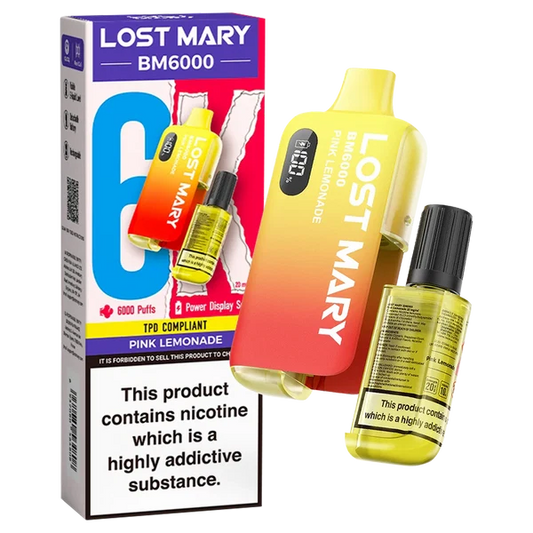 PINK LEMONADE - UK - LOST MARY - BM6000 - DISPOSABLE - 5 Pack