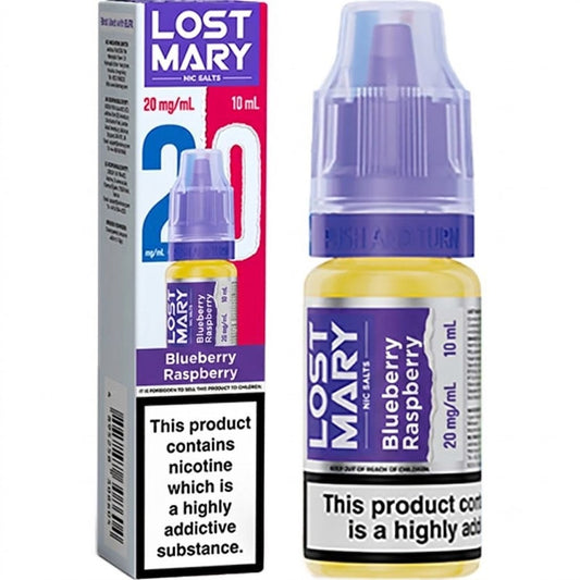 BLUEBERRY RASPBERRY 20mg LOST MARY LIQUID - 10 PACK