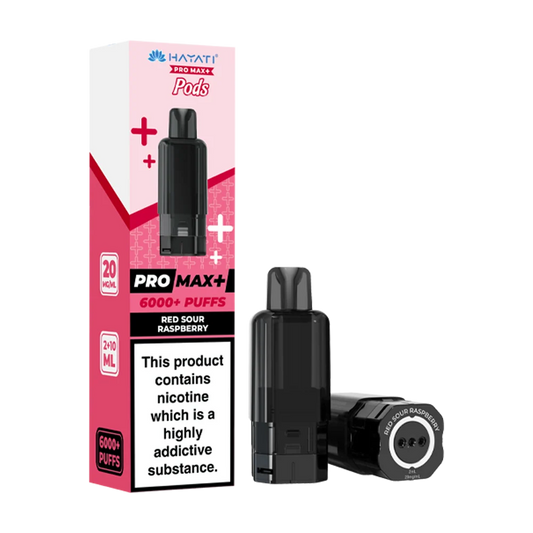 RED SOUR RASPBERRY - UK - HAYATI 6000 - POD - 5 Pack