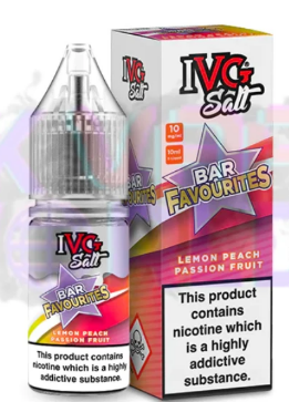 LEMON PEACH PASSION FRUIT - UK - IVG SALT - 10mg LIQUID - 10 PACK