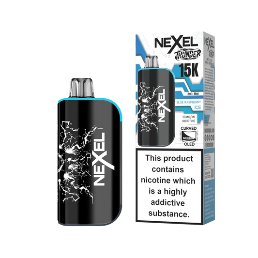 BLUE RASPBERRY ICE - UK - NEXEL THUNDER - 15K - KIT - 5 Pack