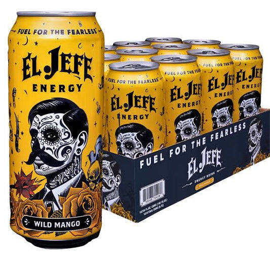 WILD MANGO -  EL. JEFE ENERGY DRINK - 473ML - CAN - 12 Pack