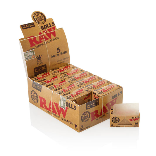 KING SIZE SLIM - NATURAL UNREFINED - ROLLS - RAW - 24 Pack