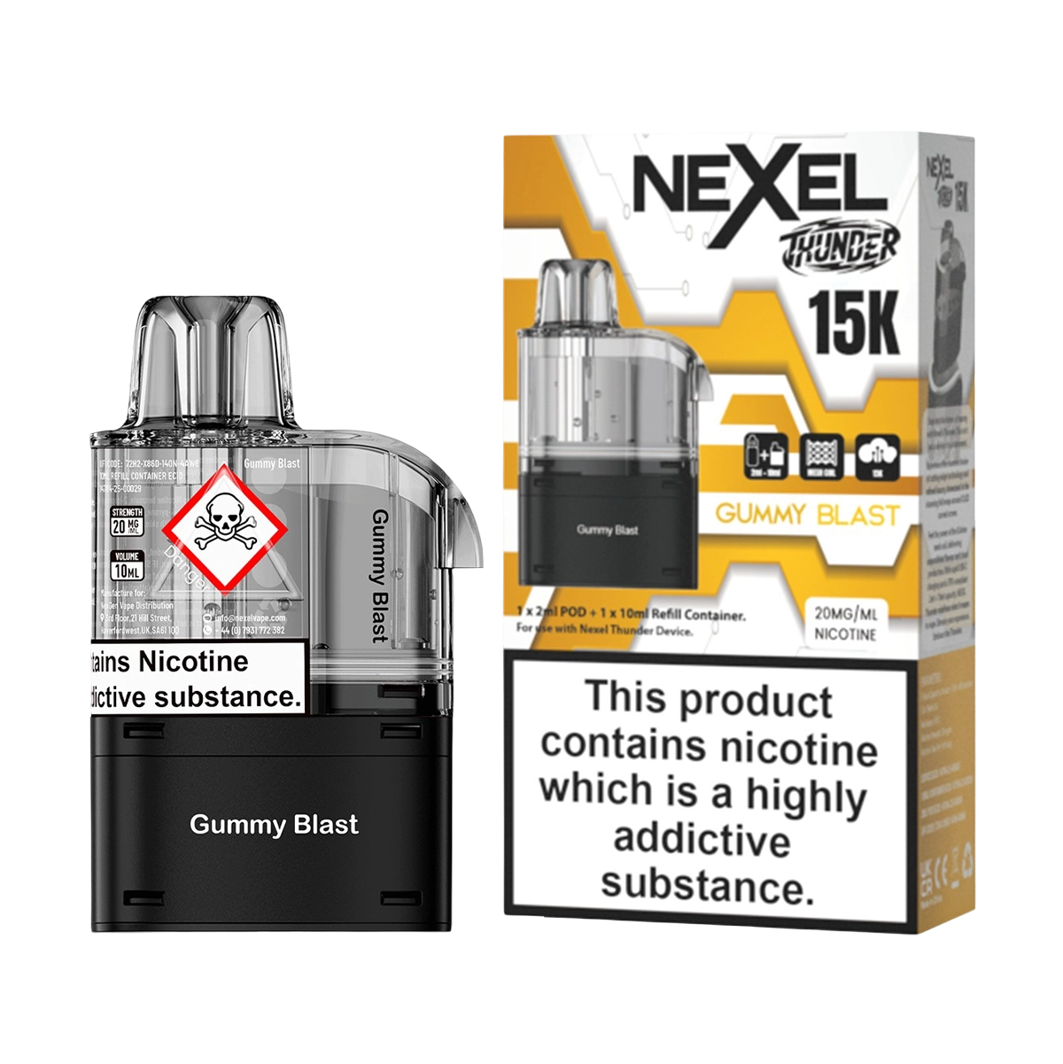 GUMMY BLAST - UK - NEXEL THUNDER - 15K - POD - 5 Pack