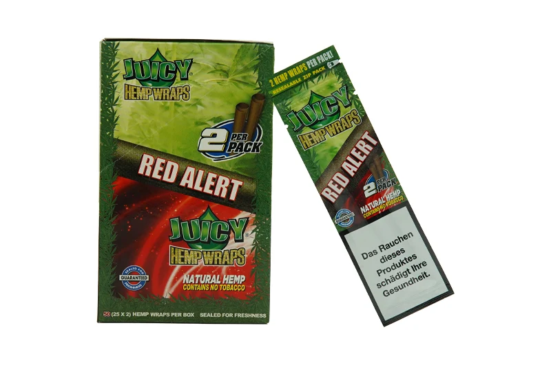 RED ALERT - JUICY HEMP WRAPS - 25 Packs