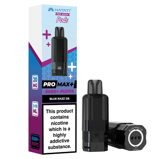 BLUE RAZZ GB - UK - HAYATI 6000 - POD - 5 Pack