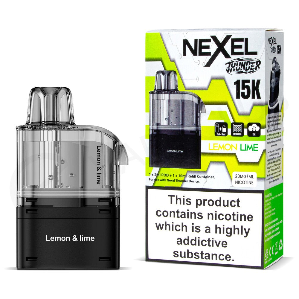 LEMON LIME - UK - NEXEL THUNDER - 15K - POD - 5 Pack