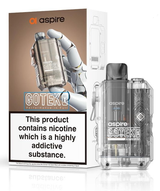 TRANSPARENT - GOTEK X - ASPIRE - KIT - 1 PACK