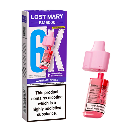 WATERMELON ICE UK BM6000 POD LOST MARY - 5 Pack