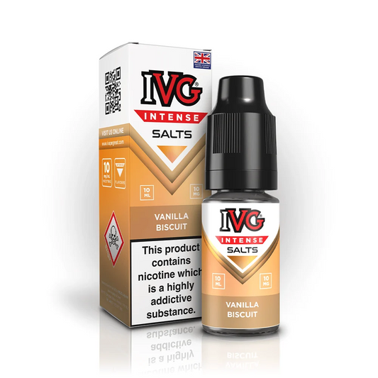 VANILLA BISCUIT- UK - IVG INTENSE - 10mg LIQUID - 10 PACK