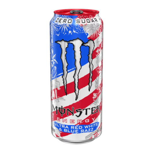 ULTRA RED WHITE & BLUE RAZZ - USA - MONSTER ENERGY - 473ML - CAN - 24 Pack