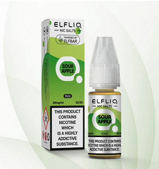 SOUR APPLE - UK- ELFLIQ - 20mg LIQUID - 10 PACK