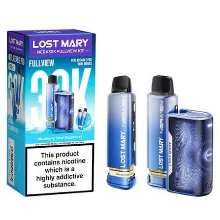 BLUEBERRY SOUR RASPBERRY - UK - LOST MARY - NERA 30K - KIT - 5 Pack