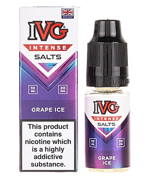 GRAPE ICE - UK - IVG INTENSE - 20mg LIQUID - 10 PACK