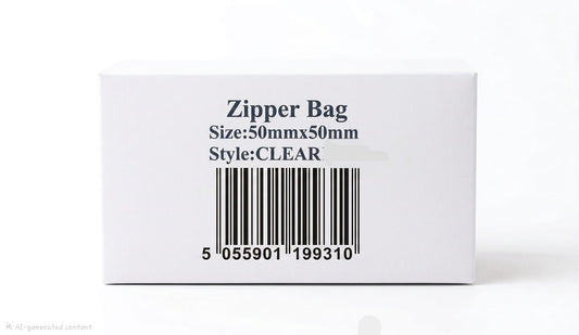 50mm x 50mm - CLEAR - ZIPPER BAG