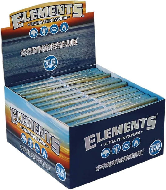 CONNOISSEUR - KING SIZE SLIM + TIPS - ELEMENTS - 50 Pack