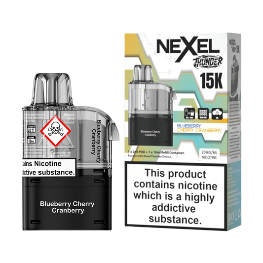 BLUEBERRY CHERRY CRANBERRY - UK - NEXEL THUNDER - 15K - POD - 5 Pack