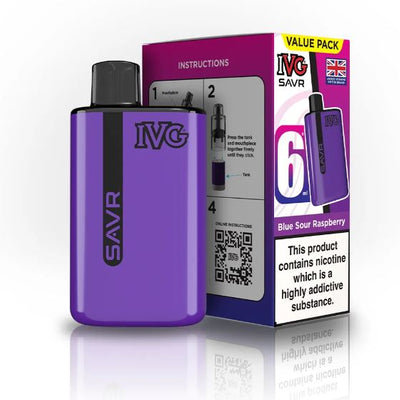 IVG SAVR Blue Sour Raspberry (Pack Of 5)