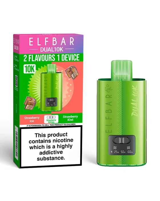 STRAWBERRY EDITION - UK - ELFBAR DUAL 10K - REFILLABLE KIT - 5 Pack