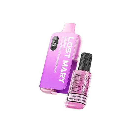 Lost Mary BM6000 Blueberry Sour Raspberry Tobacco   (Pack Of 5)