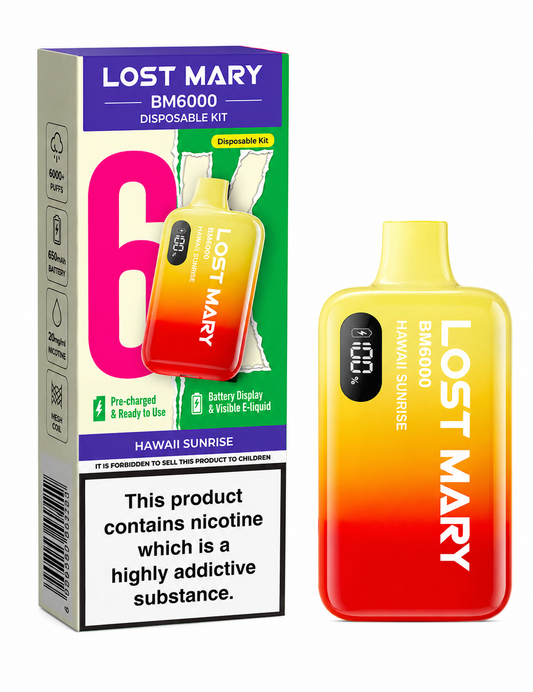 HAWAII SUNRISE - UK - LOST MARY - BM6000 - DISPOSABLE - 5 Pack