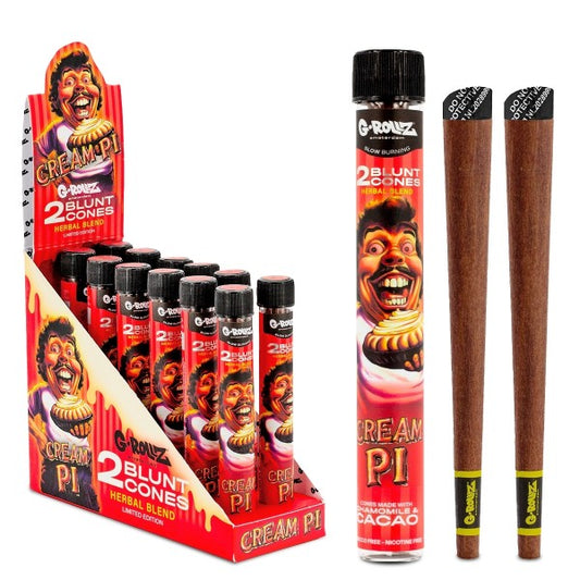 CREAM PI - 2 BLUNT CONES -  G ROLLZ  - 12 Pack