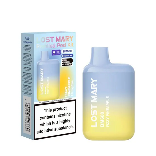 FIZZY PINEAPPLE - UK - LOST MARY - BM600 - REFILLABLE KIT - 10 Pack