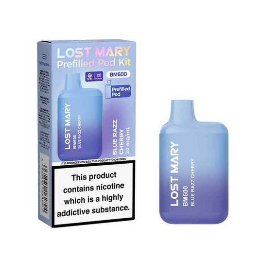 BLUE RAZZ CHERRY - UK - LOST MARY - BM600 - REFILLABLE KIT - 10 Pack