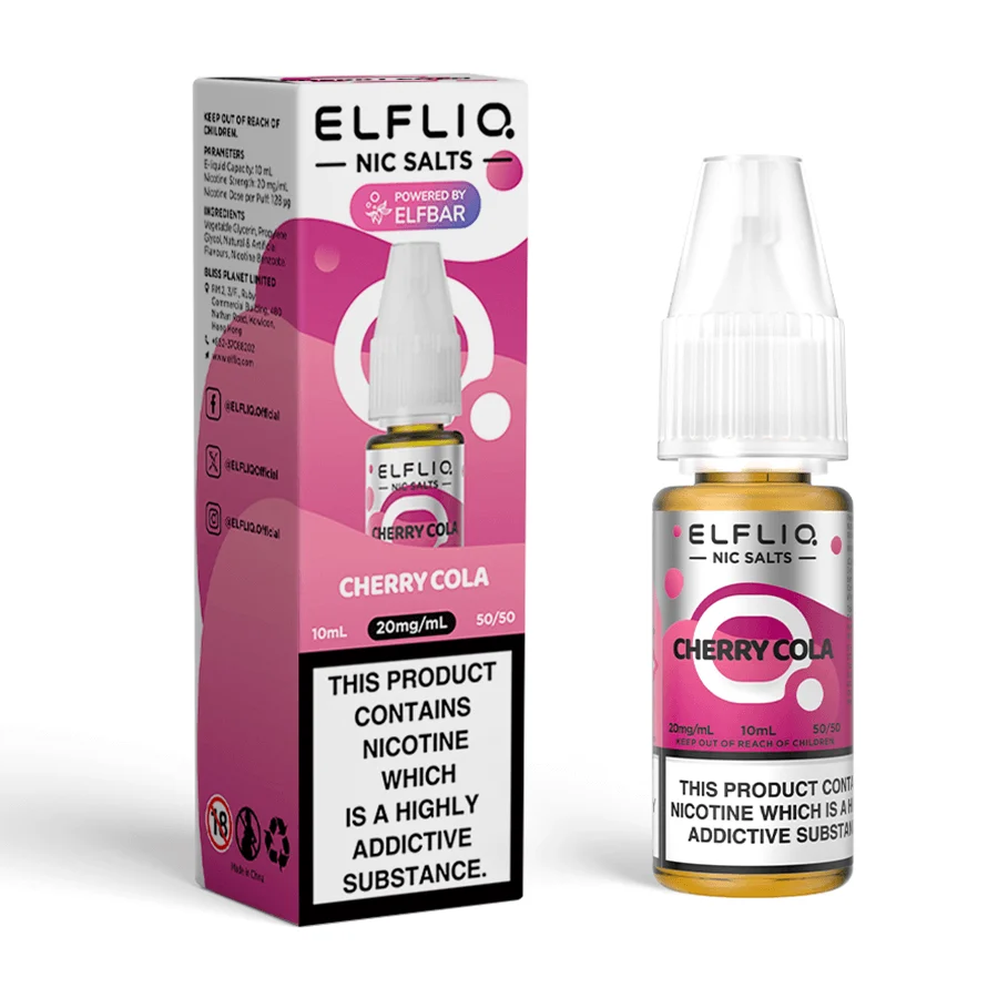 CHERRY COLA - UK- ELFLIQ - 20mg LIQUID - 10 PACK