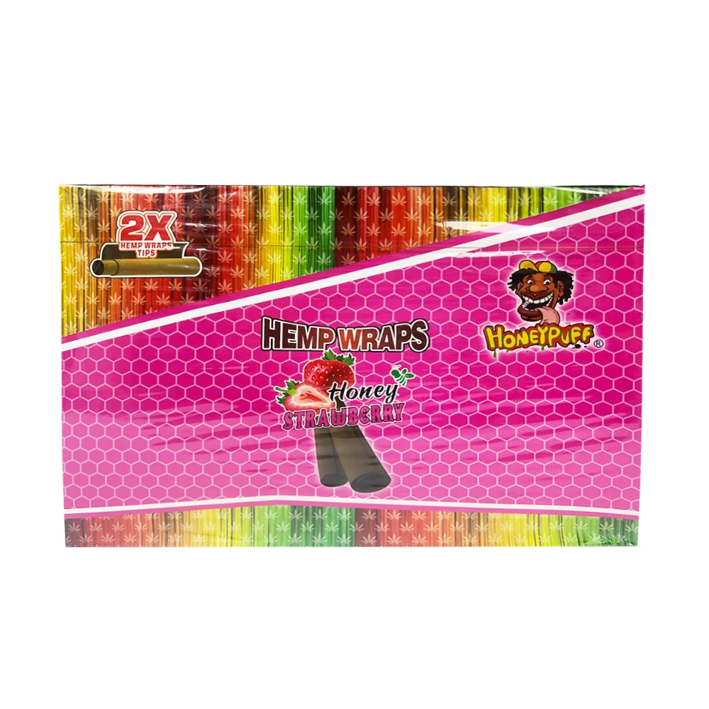 STRAWBERRY - HONEY PUFF - TIPS - HEMP WRAPS - 25 Pack