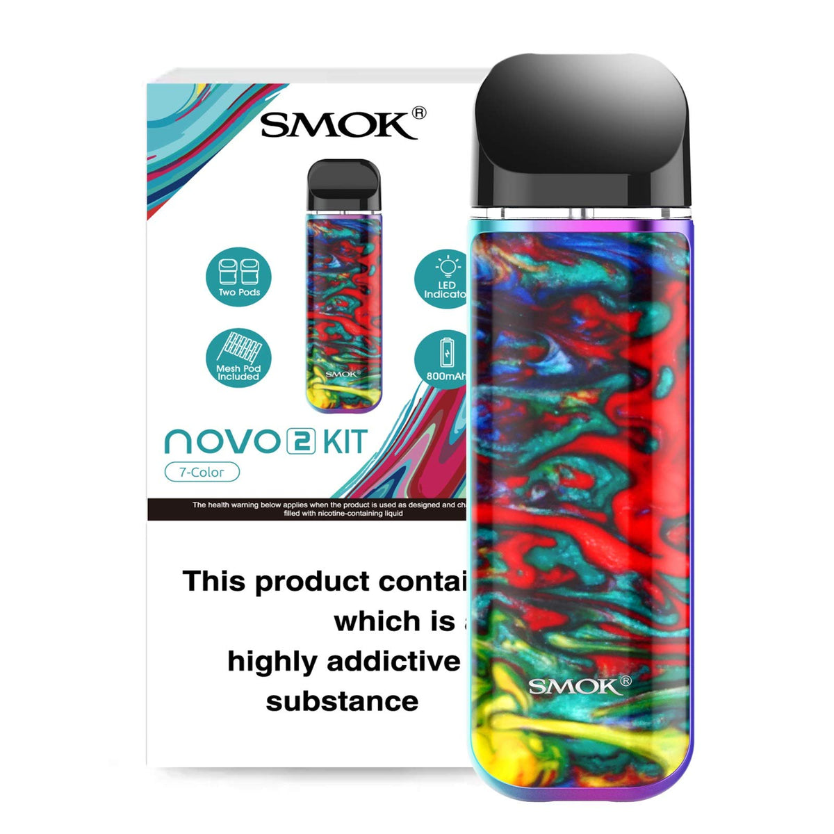 7-COLOR - NOVO 2 - SMOK - KIT - 1 PACK