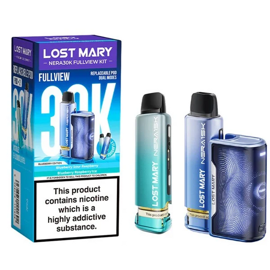 BLUEBERRY SOUR RASPBERRY - BLUEBERRY RASPBERRY GAMI - UK - LOST MARY - NERA 30K - KIT - 5 Pack