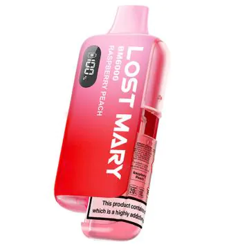 RASPBERRY PEACH - UK - LOST MARY - BM6000 - REFILLABLE KIT - 5 Pack