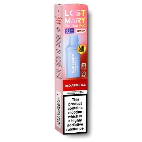 RED APPLE ICE UK BM600 POD LOST MARY - 10 Pack