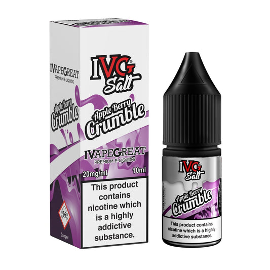 APPLE BERRY CRUMBLE - UK - IVG SALT - 20mg LIQUID - 10 PACK