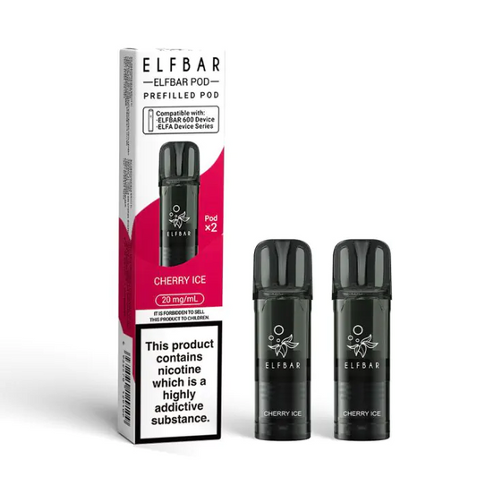 CHERRY ICE - UK - ELFBAR - 600 -PREFILLED PODS - 10 Pack