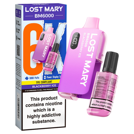 BLACKBERRY  ICE - UK - LOST MARY - BM6000 - REFILLABLE KIT - 5 Pack