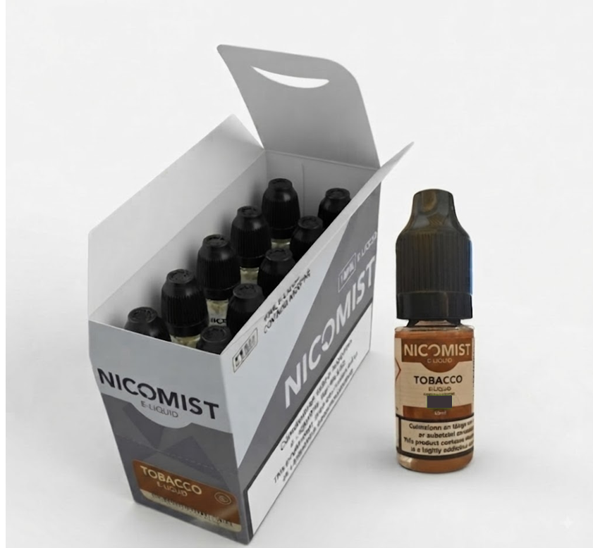 TOBACCO - IE - NICOMIST - 3mg LIQUID - 10 BOTTLES (10ml)