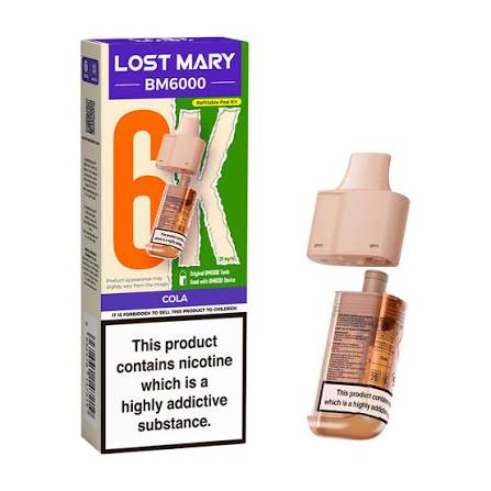 COLA - UK - LOST MARY - BM6000 - REFILLABLE KIT - 5 Pack