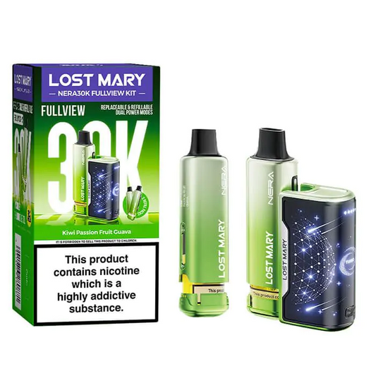 KIWI PASSION FRUIT GUAVA - UK - LOST MARY - NERA 30K - KIT - 5 Pack