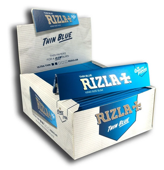 THIN BLUE - KING SIZE SLIM - RIZLA+ - 50 Pack