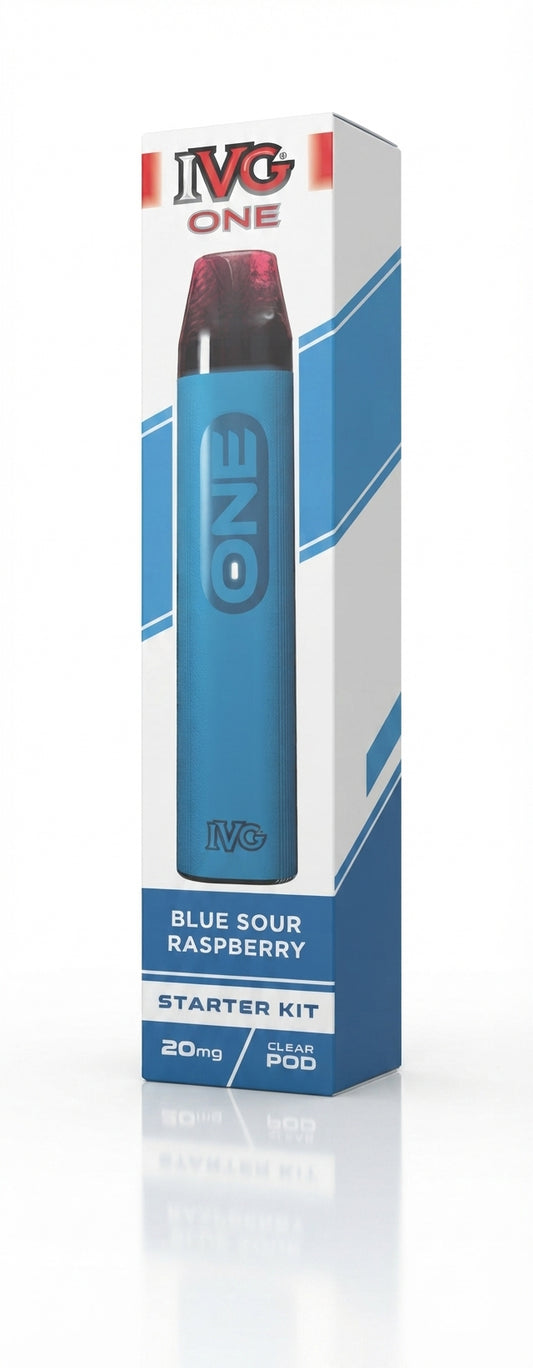 BLUE SOUR RASPBERRY - IE - IVG - ONE - STARTER KIT - 10 Pack