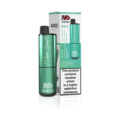 IVG 2400 Menthol Edition (Pack Of 5)