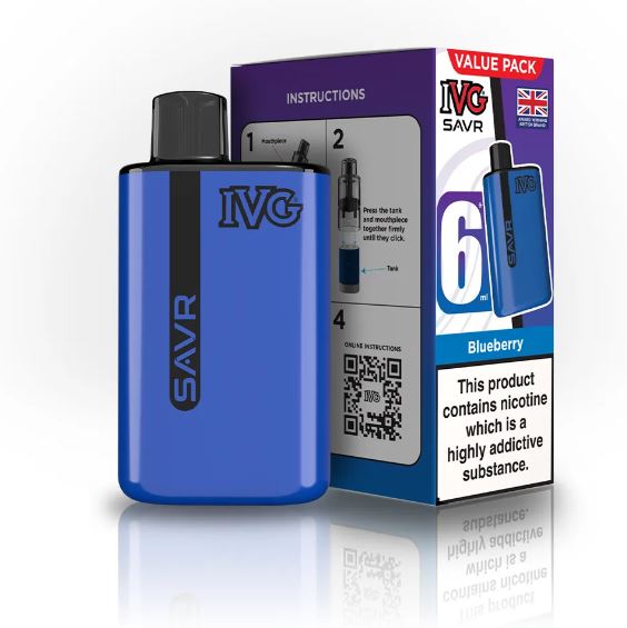 IVG SAVR Blue Raspberry Ice (Pack Of 5)